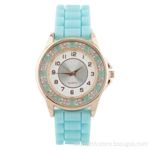 Silicone Analog Watch, Plastic Case with Silicone Band, Japan Quartz Movement, Colorful BandNew